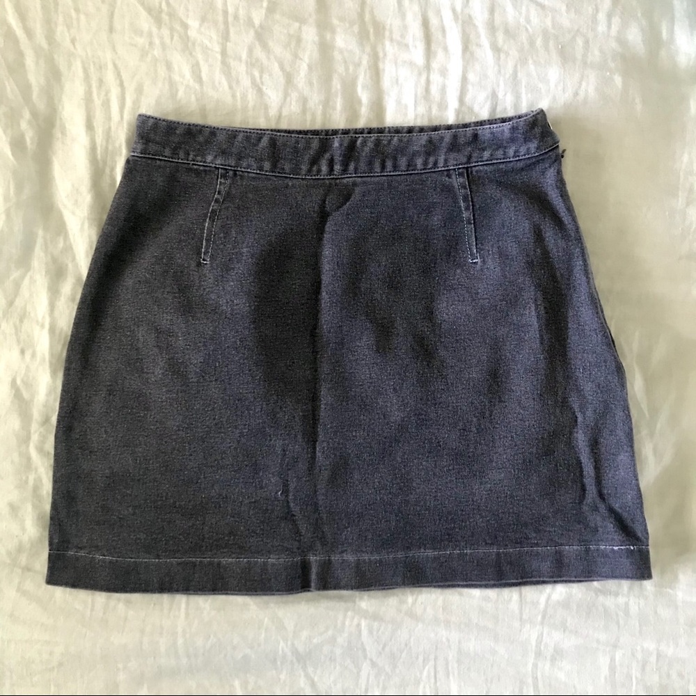 BCBG Max Azria Jeans Faded Black Mini Skirt